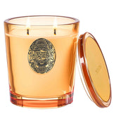 Bougie M&SENSE Basilic Gingembre Orange, deux mèches, arôme riche pour relaxation.