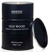 M&SENSE Oud Wood, bougie décorative Noël crée une ambiance chaleureuse et durable.