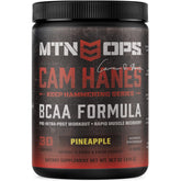 MTN OPS BCAA en poudre dans une bouteille, récupération après l'entraînement.