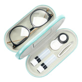 Étui MUF double-face pour lentilles et lunettes, rangement léger et élégant.