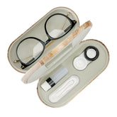 Muf étui double-face pour lentilles et lunettes, rangement pratique en déplacement.