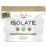 Muscle Feast protéine isolate cappuccino poudre, goût riche et énergie matinale.