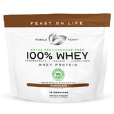 Muscle Feast protéine whey concentré chocolat, récupération et goût agréable après l'entraînement.