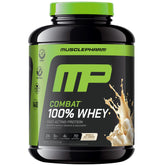 Pot MusclePharm Combat 100% Protéine de lactosérum vanille, idéal pour récupération.