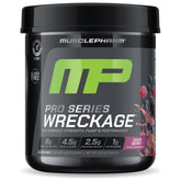 MusclePharm WRECKAGE poudre Sour Berry, énergie pré-entraînement et focus.