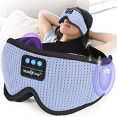 MUSICOZY bandeau sommeil en coton blanc offre un confort doux et occultation efficace.