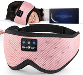 MUSICOZY casque sommeil rose-maillage vue avant pour un confort nocturne.