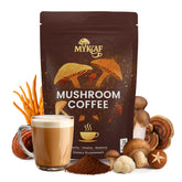 MYKAF Café champignons 6 en 1 - tasse crémeuse prête pour le petit-déjeuner énergisant.