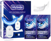 MySmile Bandes blanchantes LED : éclaircissement rapide à domicile sans douleur.