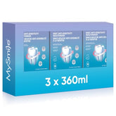 Rince-bouche MySmile, bouteille nano-hydroxyapatite, rafraîchit et soutient l’émail.