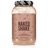 NAKED Shake chocolat poudre protéine végétale pour énergie et récupération.