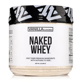NAKED Vanilla Whey Poudre 1lb — protéine naturelle pour récupération.