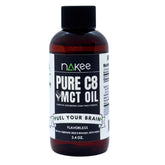 Nakee Butter C8 MCT Oil en bouteille; énergie durable prête à l’emploi.