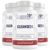 NATION HEALTH MD Cleanse24 – bouteille de capsules pour le soutien digestif quotidien.