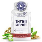 NATION HEALTH MD Thyro Support – bouteille vue de face pour le soutien thyroïdien potentiel.