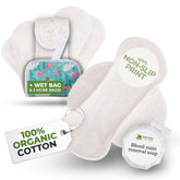 Natissy serviettes lavables sans glissement, ensemble de six protections confortables