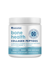 NativePath Bone Health Collagen Peptides, bouteille, soutien potentiel des os et des articulations.