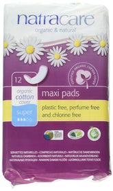 Natracare Maxi avec revêtement coton biologique, douceur et confort au quotidien.