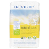 Natracare Pads Maxi Regular emballage, sans plastique ni parfum.