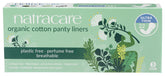 Protège-slip ultra-fin Natracare en coton biologique et emballage sans plastique.