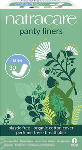 Natracare protège-slips mini: douceur coton biologique pour protection quotidienne discrète.
