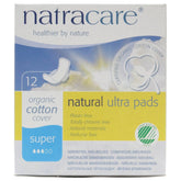 Natracare serviettes hygiéniques Ultra Super avec ailes, emballage biodégradable.
