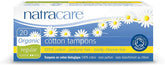 Tampons non-applicateur réguliers Natracare, coton biologique pour confort quotidien.