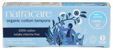 Tampon Natracare sans applicateur en coton biologique, confort naturel.