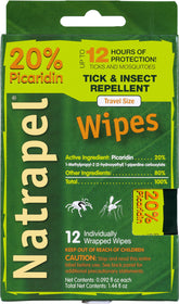 Natrapel Picaridin Lingettes Emballage: protection portable pour le plein air.