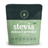 NatriSweet poudre d'extrait de stevia en flacon, douceur naturelle sans calories idéale pour cuisiner.