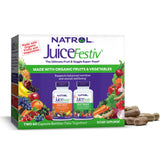 Natrol JuiceFestiv – bouteilles fruits et légumes bio pour une nutrition quotidienne pratique.