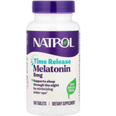 Natrol Mélatonine 5 mg – Bouteille vue, soutien potentiel pour un sommeil régulier.