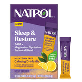 Natrol Sommeil et Restauration, sachet poudre citron camomille, boisson apaisante prête