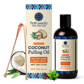 Natruveda bouteille-huile-coco-pull-dents pour rinçage quotidien apaisant