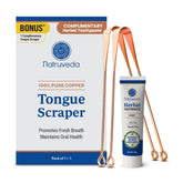 Natruveda grattoir langue cuivre, lot de 2, nettoyage quotidien efficace.