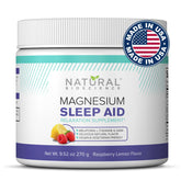 Natural BioScience Poudre Magnesium Sommeil Nuit en bouteille, favorise une nuit plus calme.