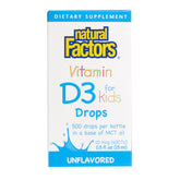 Natural Factors D3 pour enfants — bouteille facile à manipuler, dosage rapide.