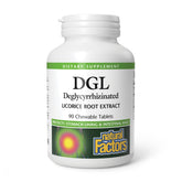 Natural Factors DGL pastilles à mâcher soutenant la digestion et offrant une douceur en bouche
