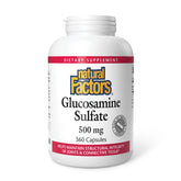 Natural Factors Glucosamine Sulfate – bouteille visible, soutien potentiel à la mobilité.