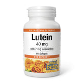 Natural Factors Lutein flacon-pilules: soutien naturel pour la rétine et la vision.