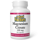 Natural Factors Magnésium Citrate – bouteille et soutien musculaire possible