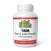 Natural Factors NEM Knee & Joint, bouteille: soutien quotidien des articulations et mobilité.