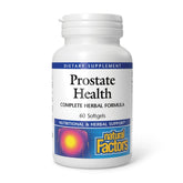 Natural Factors : bouteille de capsules molles, soutien potentiel de la prostate.