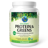 Natural Factors protéine fermentée et légumes en bouteille, apport nutritionnel quotidien.