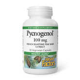 Natural Factors Pycnogenol 100 mg – bouteille prête à l’emploi, soutien antioxydant potentiel.
