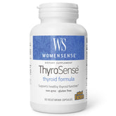 Natural Factors ThyroSense: bouteille montrant une énergie durable pour la journée.