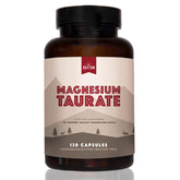 Natural Rhythm Magnésium Taurate: bouteille et gélules faciles à avaler pour une supplémentation pratique.