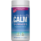 Natural Vitality CALM Gommes dans une bouteille, soutien potentiel à l’humeur équilibrée.