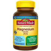 Nature Made Magnésium Citrate — bouteille, soutien quotidien muscles et nerfs