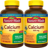 Nature Made Calcium 600 mg avec D3, bouteille 220 comprimés, soutien osseux potentiel
